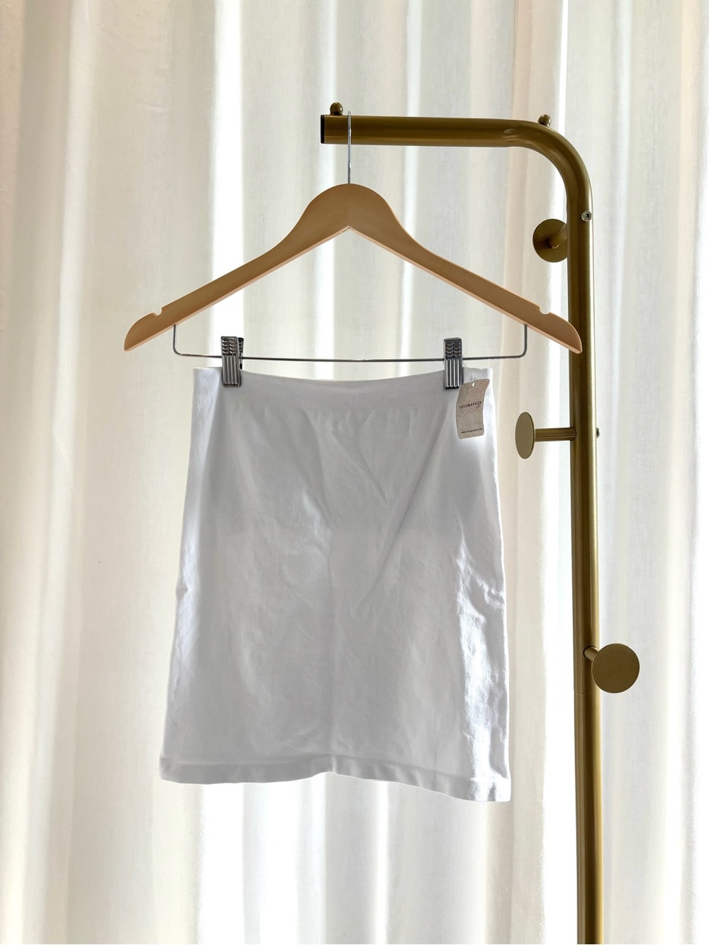 Free People smooth White Tube Top with built in bra size M/L New With Tags